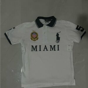 chief keef White Polo Ralph Lauren Miami shirt